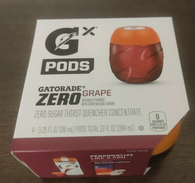 GATORADE PODS FOR GX water bottle Zero Sugar Pods Grape UK seller £19.