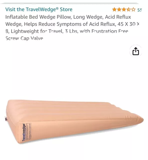 Travel wedge inflatable pillow