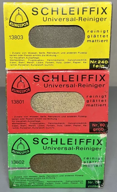 Lot-3 Klingspor Sand Flex Universal Cleaner Sanding Bar Course Medium Fine RARE!
