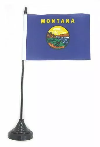 Fahne / Tischflagge USA - Montana 10 x 15 cm Tischfahne Flagge