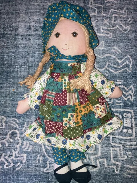 Knickerbocker Toy Co The Original Holly Hobbie Soft Fabric Doll Vintage 15"