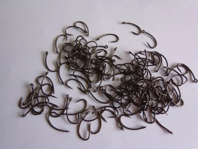 50 carp hooks barbless hair rigs tackle fishing angling kit barbel  size 6  chub