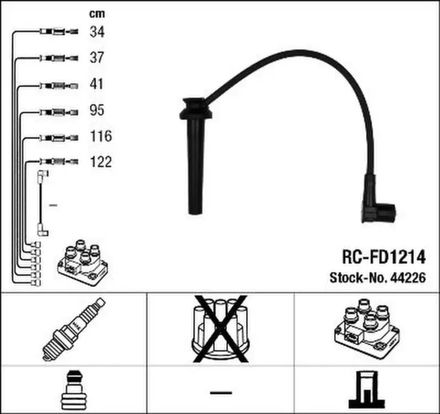 Ignition Widerstandszündleitung NGK pour Ford Mondeo III