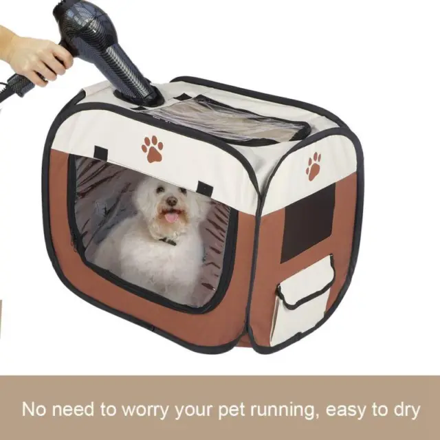 Caja de secado de pelo para mascotas bolsa de viaje en jaula - portátil para gatos perros gallina
