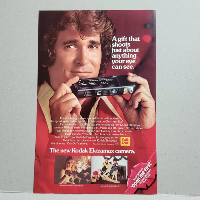 1978 Kodak Camera Michael Landon Print Ad Ektramax Camera A Gift That Shoots