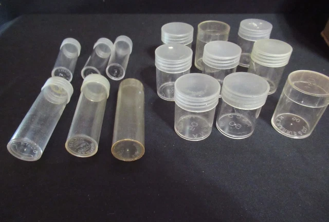 Coin Tubes – Lot Of 15 Tubes – 3X 5¢ - 3X 10¢ - 9X 50¢