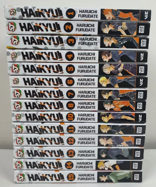 Haikyuu Manga Complete Volumes 1-15 (Missing 9) Haruichi - Paperback English