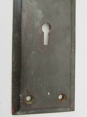 Vintage Antique Sargent & Company Brass Door Knob Back Plate Skeleton Key 7 3/8" 3