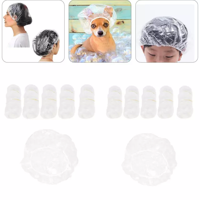 Lot 100pcs Waterproof Disposable Extra Large Bath Shower Caps for Men Women Hair