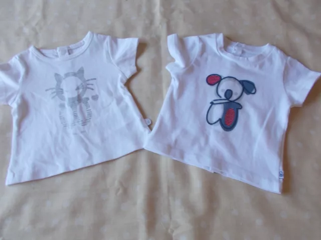 Lot Tee Shirt Manches Courtes Okaidi Bebe Fille 1 Mois Ou Bebe Reborn 52 Cm