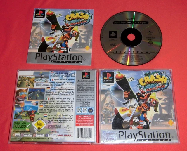 PLAYSTATION PS1 CRASH Bandicoot 3 Warped [PAL FR] CIB Boîte Notice ...