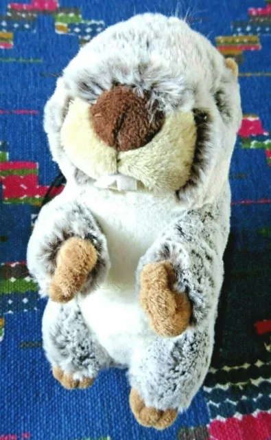 Ib3 / Doudou Peluche Marmotte Castor Dani Creations Gris Blanc Chine 22 Cm  Kom9