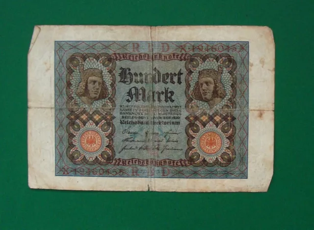 Reichsbanknote 100 Mark Deutsches Reich / DEUTSCHLAND - 1920 - Notgeld