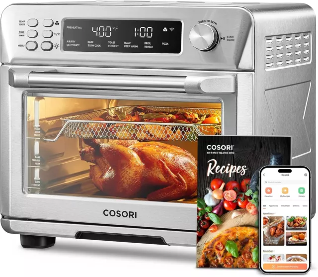 HomeRusso 15.8QT Air Fryer Oven, 24-in-1 Convection Toaster Oven with  Rotisserie