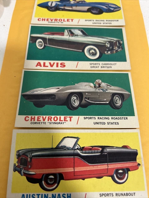 1961 Topps Sports Cars #32 Chevrolet Corvette stingray alvis austin-nash lot 4