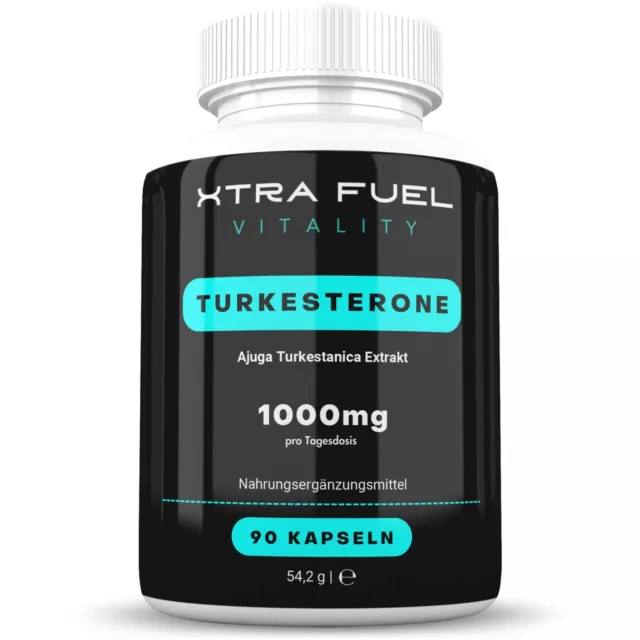 Turkesterone | 1000mg | 90 Kapseln (hochdosiert) | Beliebt bei Kraftsport