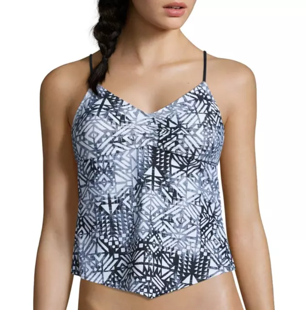 Arizona Mix & Match Apron Tankini Swimsuit Top Juniors Size S, M New