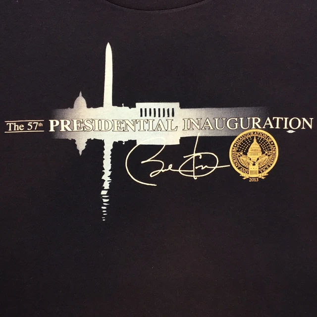 1353 57th Presidential Inauguration T-Shirt Size 2XL Barack Obama Joe Biden BLUE