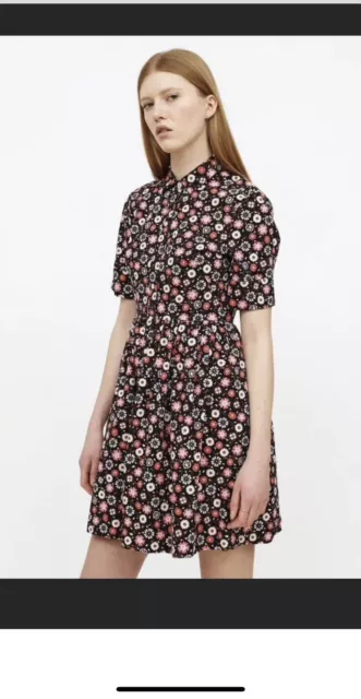Abito camicia floreale Kate Spade cotone, taglia 8 US (12 UK)
