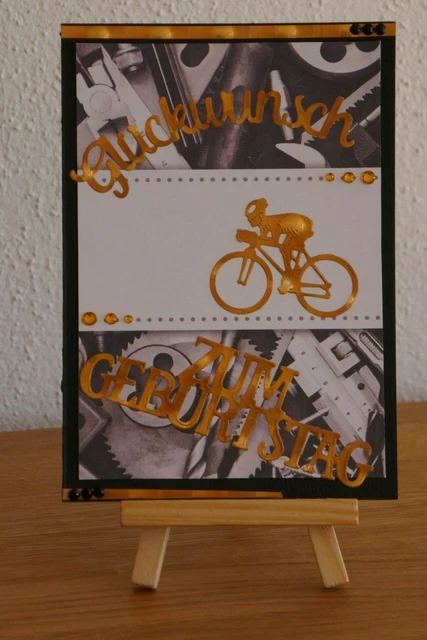 KARTE GLÜCKWUNSCH GEBURTSTAG Mann Männer Radfahrer Rennrad Fahrrad