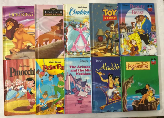 Vintage Lot Of 10 Disney’s Wonderful World of Reading Picture Books 80’s-90’s