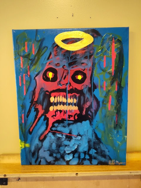 Devil's Baptism - Original Kaleb Meyer Acrylic Painting on Canvas 16x20in