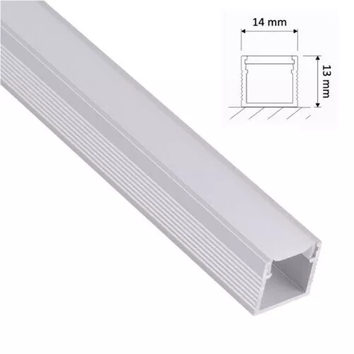 Aluminio Perfil Construcción Barra " Line" Plata Anodizado LED Tira + Cubierta