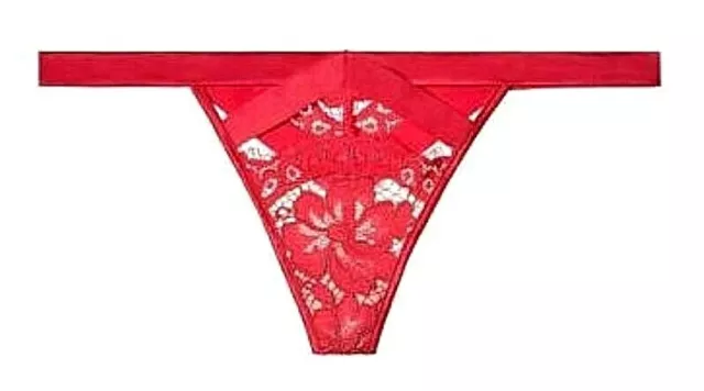 Victoria Secret Dream Angels Ribbon Slot VString Thong Panty S