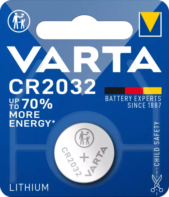 Varta CR 2032 Schlüssel Batterie f. Renault Clio Twingo Kadjar ++ MHD 2032 ++