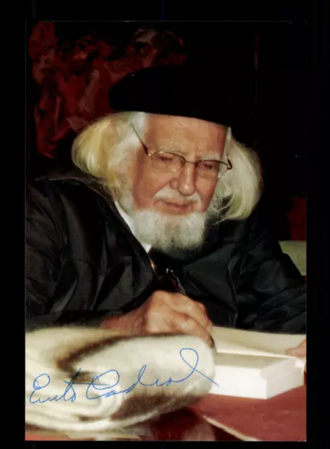 Ernesto Cardenal 1925-2020 Foto Original Signiert Schriftsteller #BC 176045