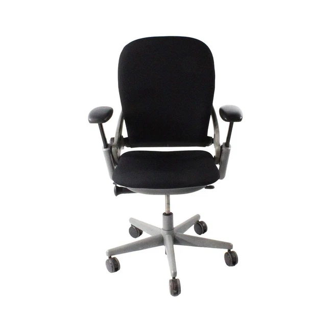 Steelcase: Leap V1 Office Chair - Grey Frame/Black Fabric - Used (Del. Inc.)