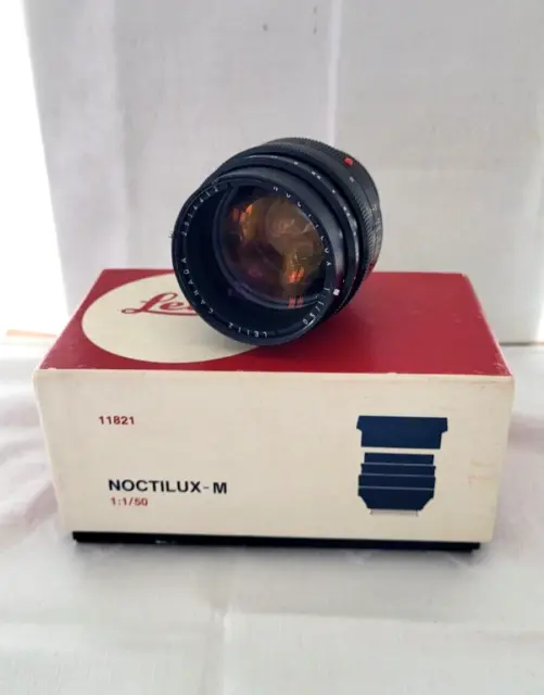 Leitz /Leica Noctilux-M 1:1/50 E58 Serienr.  2914412 (11821) Jahr 1978 m.Zubehör