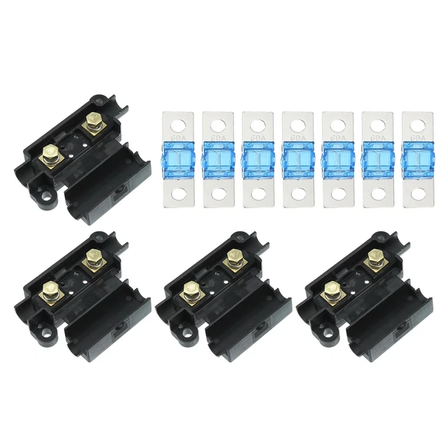 60A Fusible Trousse 4 ANS Supports 7 x 60 AMP Fusibles pour Auto Batterie double