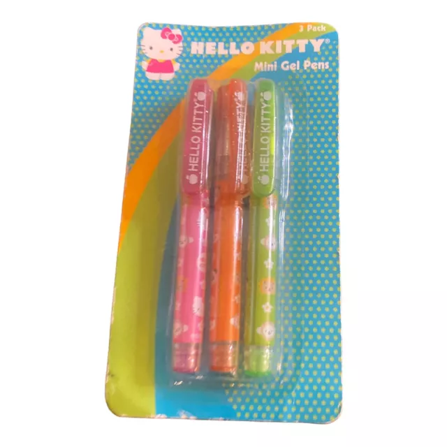 Hello Kitty Sanrio Pack Of 3 Mini Gel Pens Retired 2010 New Seal