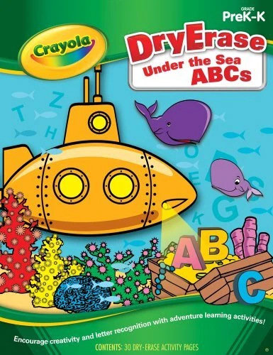 DRY ERASE UNDER THE SEA ABCS PREK-K (CRAYOLA ACTVITY BOOK) **Mint Condition**