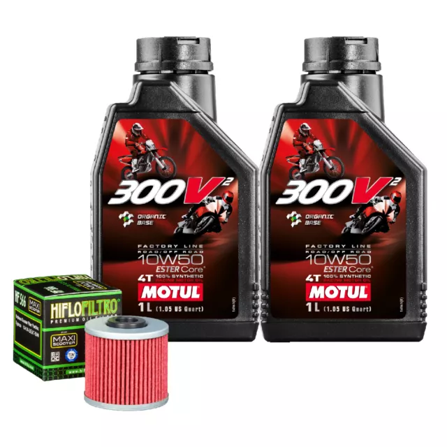 Set Entretien Huile Motul 300V 10W50 Filtre Pour Kymco 350i Downtown ABS 2009>