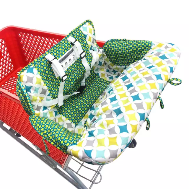 Premium Shopping Cart Cover High Chair Cover Cushion for Baby Infant Green Star