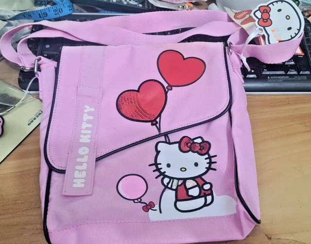 Borsa A Tracolla Hello Kitty A Forma Di Cuore - 21x15.5cm - Multicolore - Scomparto Unico Con Zip - Foto 9