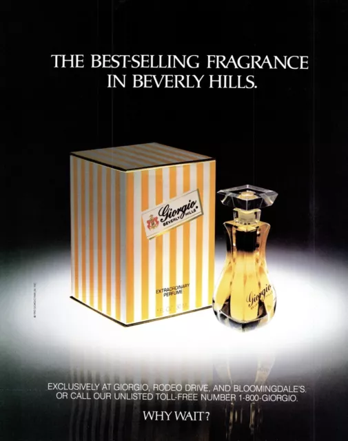 1983~Giorgio Beverly Hills Fragrance~Perfume~Vintage 80s Print Advertisement Ad