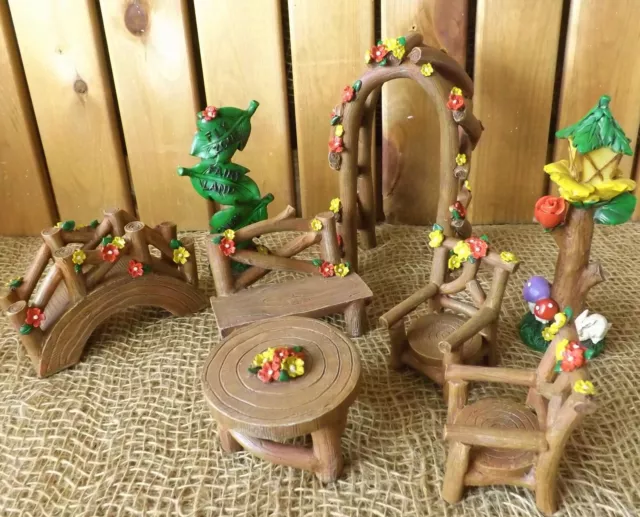 Secret Garden Woodland Log Miniature World Fairy Forest Dolls House Accessories