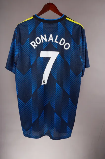 Manchester United Third 2021/22 Adidas Authentic Shirt Jersey #7 Ronaldo Size Xl