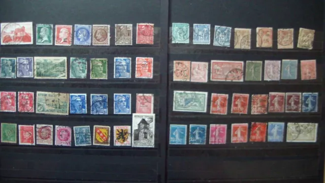 Très beau lot de 57 timbres perforés différents obl.