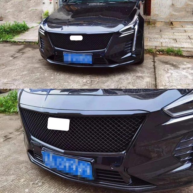 Black Front Grill Grille Racing Honeycomb Grille/Fram For Cadillac CT6 2016-2018