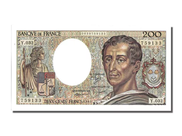 [#202190] Banknote, France, 200 Francs, 200 F 1981-1994 ''Montesquieu'', 1985, U