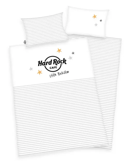 Hard Rock Cafe Babybettwäsche Kinderbettwäsche Little Rockstar 100x135 / 40x60
