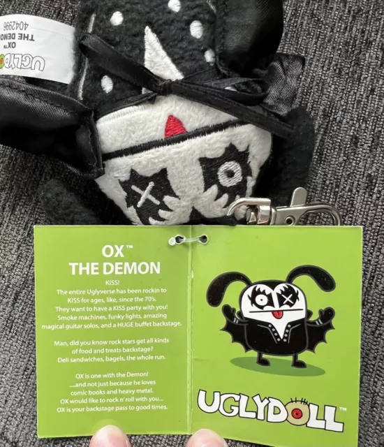 UglyDoll Kiss OX Demon 4.5" Clip On Toy Keychain NWT 3