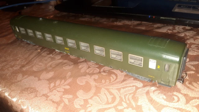 ROCO 44603 VOITURE UIC B10 2ème classe couchettes vert, SNCF encadré ...