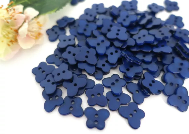 10x Knöpfe blau Schmetterling 13x16mm Knopf Kinderknöpfe Baby Kunststoff 2 Loch