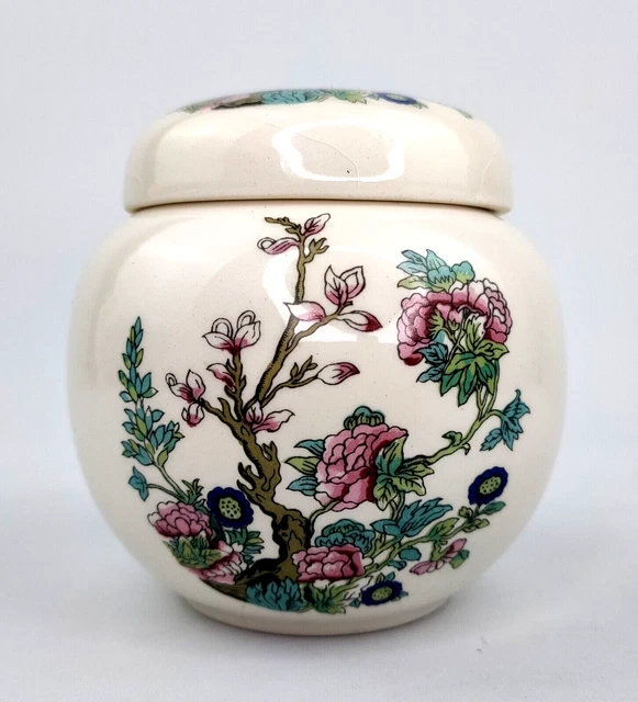 Vintage SADLER ENGLAND Ginger Jar Urn with Lid Pretty Floral Tree Design