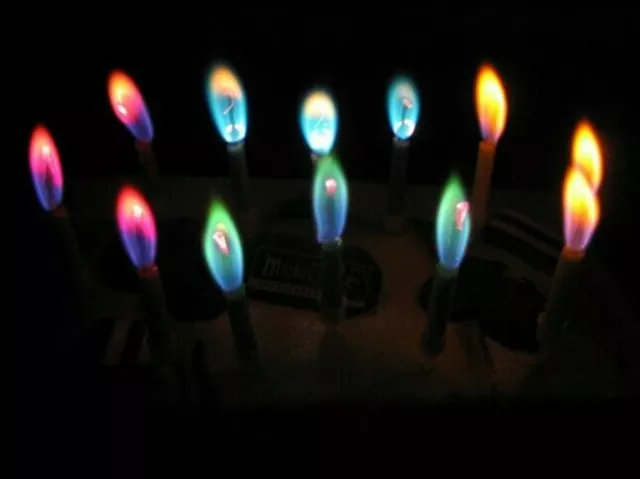 Multi Coloured Flame Birthday Cake Candles Angel Party Novelty Decoration-5 Pack 3
